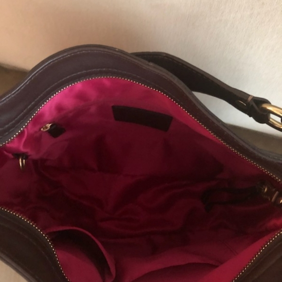 Coach vintage hobo style in deep brown leather - Picture 5 of 9